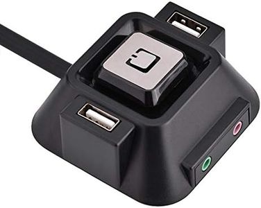 Commutateur pour ordinateur de bureau, boîtier pour ordinateur de bureau Commutateur Ports USB doubles Alimentation en tension Fournitures Marche/Arrêt Réinitialisation Bouton-poussoir Audio Port de