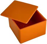 CapaBunga Cheese Vault for Soft Cheese - Reusable Artisan Cheese Storage Container for Fridge - Food Grade Silicone Cheese Container 5x5x3.5” - Easy to Clean Cheese Keeper for Refrigerator – Orange