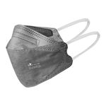 The Mask Lab N95 Certified Nonwoven Fabric Disposable Cloth Mask (Grey, Without Valve, Pack of 10) for Unisex.