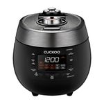 CUCKOO CRP-RT0609FB rice cooker 6 cup (Uncooked) Twin Pressure & Warmer 12 Menu Options: High/Non-Pressure Steam & More, Made in Korea Black