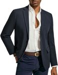 PJ PAUL JONES Mens Business Sport Coat Casual 2 Button Blazer Jacket Black Navy Blue L