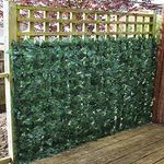 Artificial Ivy Leaf Hedge 1m x 3m Screening Panels On Roll Privacy Garden Fence