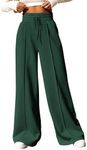 BTFBM Womens Wide Leg Sweatpants Casual Loose Solid Color Pants Comfy Lounge Joggers Baggy Sweatpants Pockets, Solid Army Green, Small