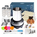 Fitinhot Candle Making Kit with Electronic Hot Plate Wax Melter, DIY Candle Craft Suppliers with Pouring Pot, Wax, Wick, Mould, Container, Spoon for Adults and Beginners﻿ (Electric Hot Plate - 110V)