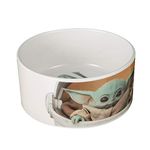 STAR WARS The Mandalorian The Child Ceramic Dog Bowl, 3.5 Cups | Meal Time Baby Yoda The Child in a Cradle Dog Food Bowl | Dog Water Bowl for Dry Food or Wet Food for All Dogs