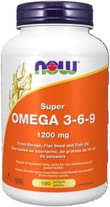 NOW Supplements Super Omega 3-6-9 1,200mg Softgels, 180 Count