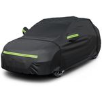 Favoto Car Cover Winter Full Car Cover Dust Proof Waterproof Car Cover Car Cover for 480 cm - 505 cm SUV Black 500 cm x 190 cm x 185 cm, 3.5 kg