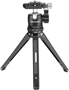 NEEWER Mini Desk Tripod for iPhone and Camera, Compact Desktop Tripod with 360° Low Profile Ball Head, 1/4" Arca Type QR Plate for DSLR Action Camera Phone Holder for Stream Travel Vlogging