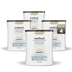 Method Dishwasher Pods, Dishwasher Detergent that Lifts Tough Grease and Stains, Free + Clear - Fragrance Free, 4 Pack (120 Total Pods)