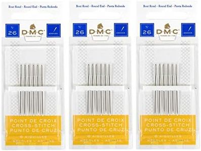 3 Pack DMC Size 26 Cross Stitch Needles (Total 18 Needles)
