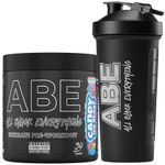 Applied Nutrition Bundle ABE Pre Workout 375g + ABE Black Shaker | All Black Everything Pre Workout Powder, Energy Drink, Physical Performance, Creatine, Beta Alanine, Caffeine (Candy Ice Blast)