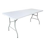 simpa Heavy Duty Folding Table 6ft / 1.8m - Compact & Portable, Suitable as Camping, Catering, Trestle, Party & Garden Tables.