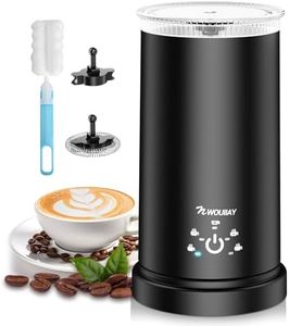 NWOUIIAY Mousseur à Lait Électrique Automatique 5 en 1 350 ML Mouss Chauffe et Frois Chauffe Lait Électrique 600W Fonctionnement Silencieux avec 2 Fouets pour Cappuccino Macchiato Latté