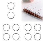 Flash Card Rings, 10Pcs 30mm/1.2 inch Loose Leaf Binder Rings Small Ring Binder Flashcard Rings Index Card Rings Small Book Rings Ring Binders Clips for Flash Cards, Cue Cards, School, Office, Home