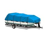 EliteShield 600 Denier Trailerable Pontoon Boat Deck Boat Cover 17'-20'L Blue