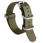 Nylon Watch Strap, Multicolor Watch Bands Replacement for Men Women 18mm 19mm 20mm 21mm 22mm 23mm 24mm G10 Premium Ballistic with Military Heavy Duty 5 Rings Silver/Black Stainless Steel Buckle