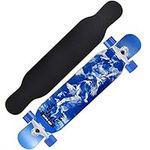 COCKE Longboard Skateboard 46 Inches Long X 9 Inch Wide Deck Maple,Dancing Longboard Made for Adults,Birthday Gift for Adult Kids Skateboard,C