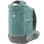 Ruffwear Hitch Hiker Dog Backpack Carrier, Pet Carrier Travel Bag, Integrated Harness & Padded Straps, Breathable & Comfy, Fully Ventilated, for Small Pups up to 30kg, River Rock Green, Small