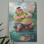 2025 Funny Fishing Calendar, A4 Size, Gift For Dads, Husbands and Brothers