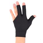 Billiard Pool Gloves, Snooker 3 Fingers Show Gloves Open Three Finger Glove Left or Right Hand for Snooker Cue Sport Glove