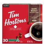 Tim Hortons Dark Roast Coffee, Single Serve Keurig K Cup Pods, 30 Count