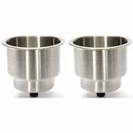 NUZAMAS Set of 2 Stainless Steel Cup Drink Holder Marine Boat RV Camper Caravan