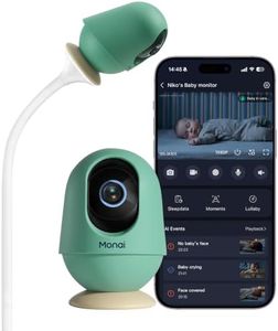 Monai Pro 4K Smart WiFi Baby Monitor with Camera and Audio, Mount, AI App
