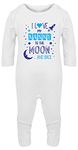 Hippowarehouse I Love My Nanny to The Moon and Back (Blue) Baby Romper All in one Piece Unisex