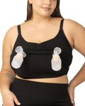 Kindred Bravely Sublime Lounge & Sleep Pumping Bra | Pumping & Nursing Sleep Bra (Black,Small-Super Busty)