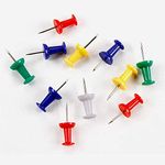 Truvic Multi-Colored Push Thumb Pins for Notice Boards in Reusable Organizing Container for Home Different Projects-100 Pieces