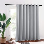 RYB HOME Blackout Curtains 95 inches Long - Room Darkening Insulating Drapes for Kids Nursery Bedroom Living Room Dining Large Window Decor, W 100 x L 95, 1 Pc, Silver Grey