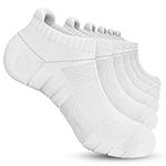 Fabriza Breathable Trainer Socks for Men Women - Soft & Comfortable Running Socks, Anti-Blister Cotton Sports Socks,White Ankle Socks for Daily Wear (6 Pairs)