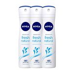 Nivea Female Fresh Natural Deodorant Spray , 150Ml (Pack Of 3)