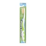 New Mouth Watchers Antimicrobial Toothbrush with Flossing Bristles, Adult Green