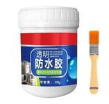 Vrunshi Invisible Waterproof Glue Clear Waterproof Gel Bathroom Roof Top Concrete Wall Water Repellent Waterproof Paint No Leak 300 GM(Multicolour Pack of 1)