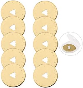 AUTOTOOLHOME Titanium Rotary Cutter Blades 28mm 10 Pack Quilting Scrapbooking Sewing Arts Crafts Farbric Paper Cutting Tool (28mm)