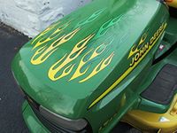 East Coast Vinyl Werkz - Flame Decals - 10pc. Set Yellow/Green - Made for/Compatible with: John Deere Riding Mower (Not Made by John Deere)