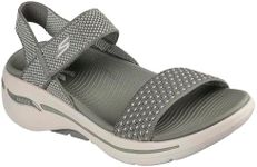 Skechers Women's Gowalk Arch Fit - Polished Sandal, Olive, US 7