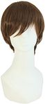 MapofBeauty Fashion Men's Short Straight Wig (Brown)