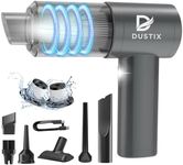 DUSTIX Handheld Vacuum Cleaner Cordless, Powerful 10000PA Dual Gear Suction, Portable, Lightweight & Mini Vacuum, Car Hoover, for Car, Office, Home & Kitchen - Essentials for Cleaning & Blowing