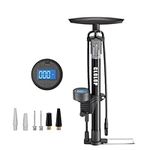 Bike Floor Pump with Digital Gauge,CLOLOP Bike Pump High Pressure 160 PSI,Bicycle Pumps with Air Ball Pump Inflator Fits Schrader and Presta Valve Types