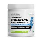 Wellcore - Pure Micronised Creatine Monohydrate | Kiwi Kick (122g, 33 servings) | Rapid Absorption | Enhanced Muscle Strength & Power | Fast Recovery | Increased Muscle Mass