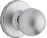 Weiser Yukon Satin Chrome Door Knob, Interior Door Handles/Passage Knobs for Hall and Closet Door, Non-Locking Hall/Closet Door Handle, Traditional Home Décor