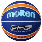 Molten GR Basketball, Indoor/Outdoor, Premium Rubber, Size 7, Impact Colour Blue/Orange, Suitable For Boys age 14 & Adult (BGR7-NOR)