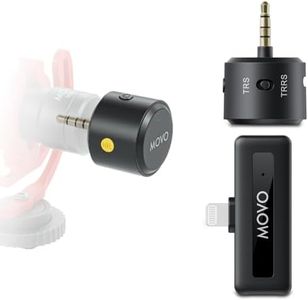 Movo WM-VXR10 Wireless Shotgun Mic Adapter for iPhone/Lightning Devices - Compatible VXR10, VXR10-PRO, X1-Mini, and Rode VideoMicro, VideoMic GO