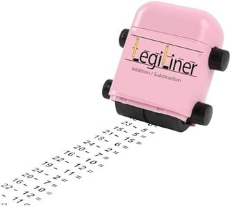 LEGILINER Math Equation Math Facts Refillable Ink Teacher Stamp (Pink)