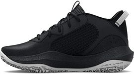 Under Armour Unisex Little Kid Pre School Lockdown 6 Basketball Shoe, (003) Black/Black/Metallic Gold, 3