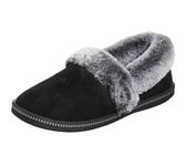 Skechers Women's Cozy Campfire - Team Toasty Low Top Slippers, Black Black Microfiber Suede Faux Fur Line Blk, 5 UK