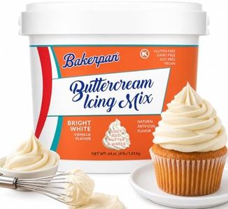 Bakerpan Buttercream Frosting Mix for Cake Decorating - 4 lb Vanilla Icing Mix for Cupcakes, Cakes, Piping & Wedding Cakes - Kosher, Gluten-Free, Made in USA