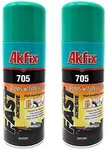 Akfix 705 Accelarator Spray, Activator for CA - Super Glues 400ml - 13.5 fl oz 2 Pack, Clear